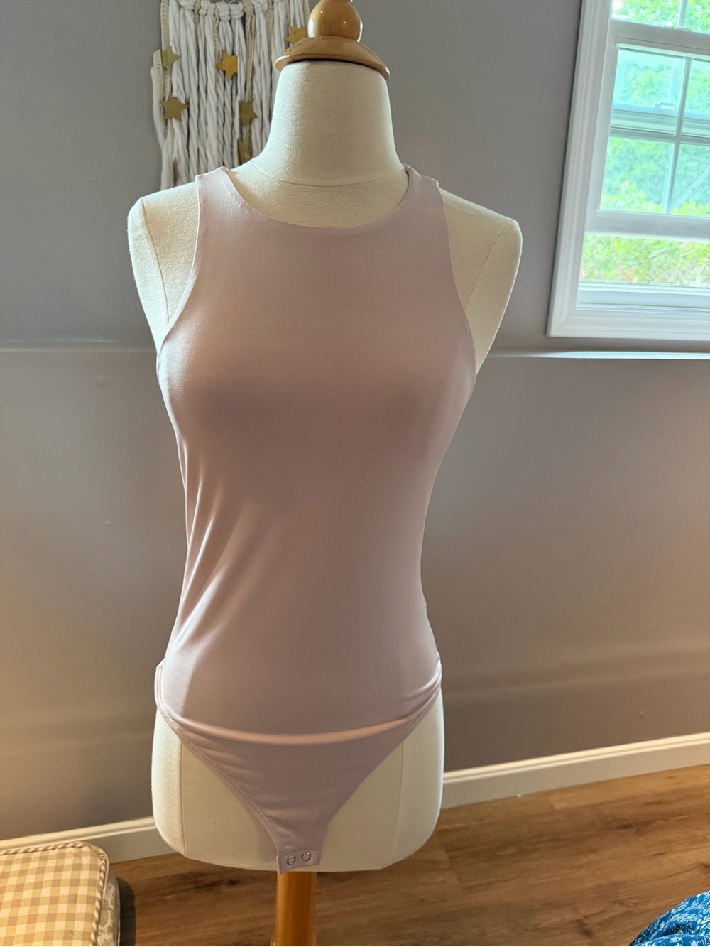Express Dusty Pink Sleeveless Bodysuit